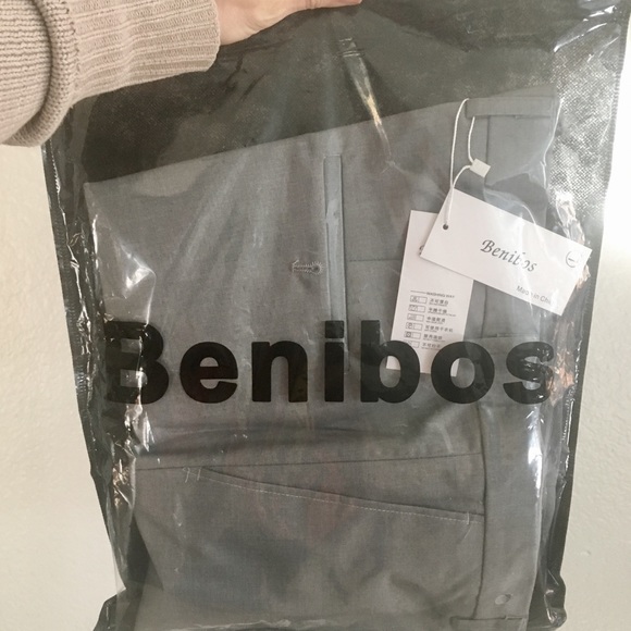 Benibos Mens Modern fit flat front dress slacks - Picture 5 of 5